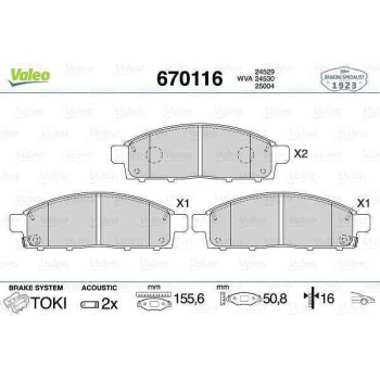 BALATA FREN ON-(MITSUBISHI  L200 CR 2.5 DI-D 06->>    L200 SU 2.4 DI-D 15->>   FIAT   FULLBACK 16-> 